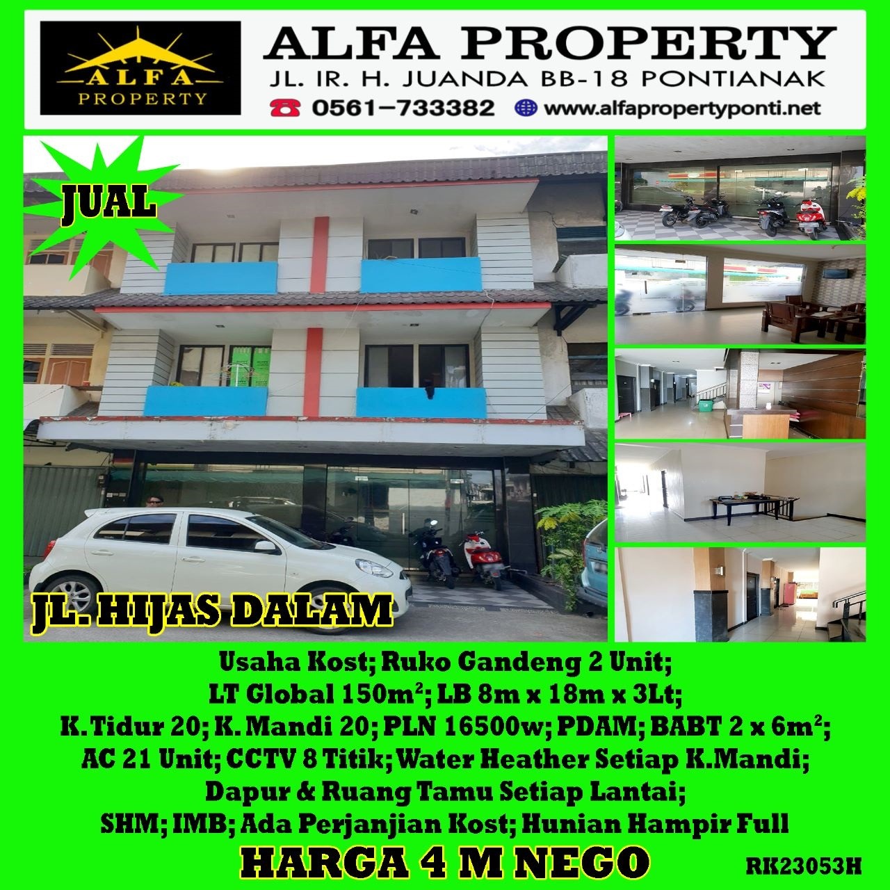 Dijual Ruko Hijas Dalam Pontianak Kalimantan Barat