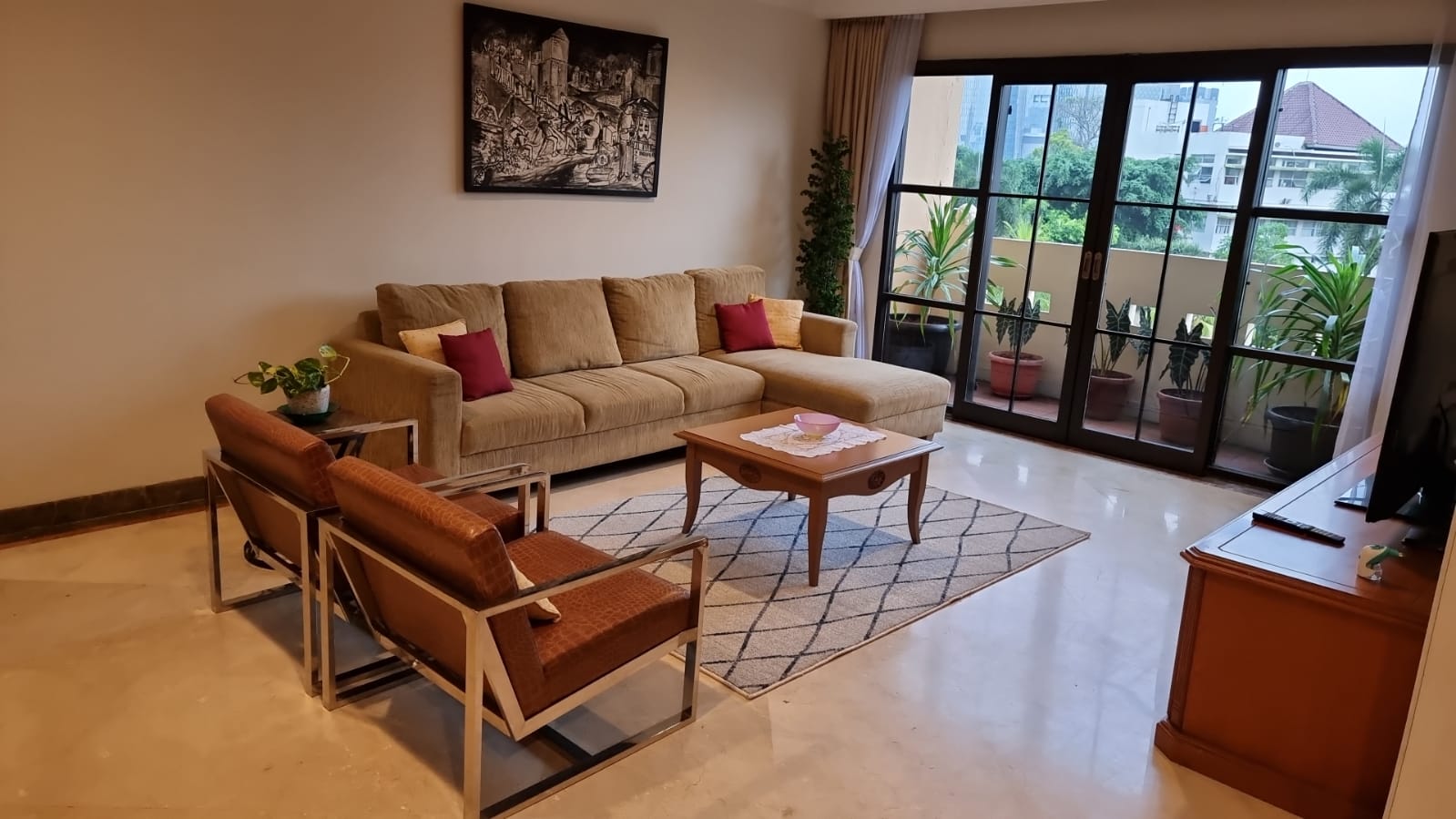 Disewakan Apartemen Kusuma Chandra Tipe 3 Kamar Tidur Fully Furnished