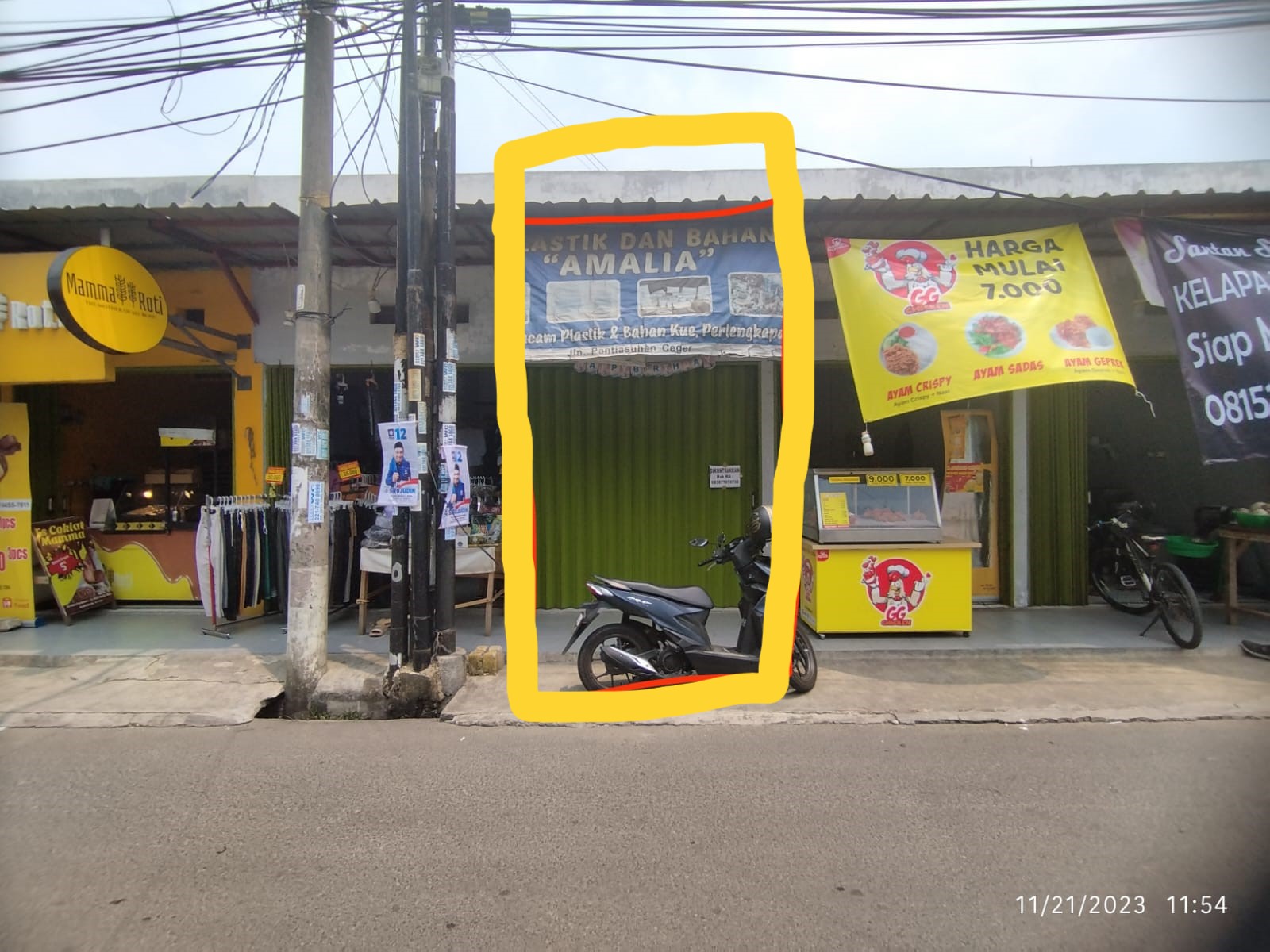 Disewakan Kios Tipe 1 Lantai di Jurang Mangu Tangerang Selatan