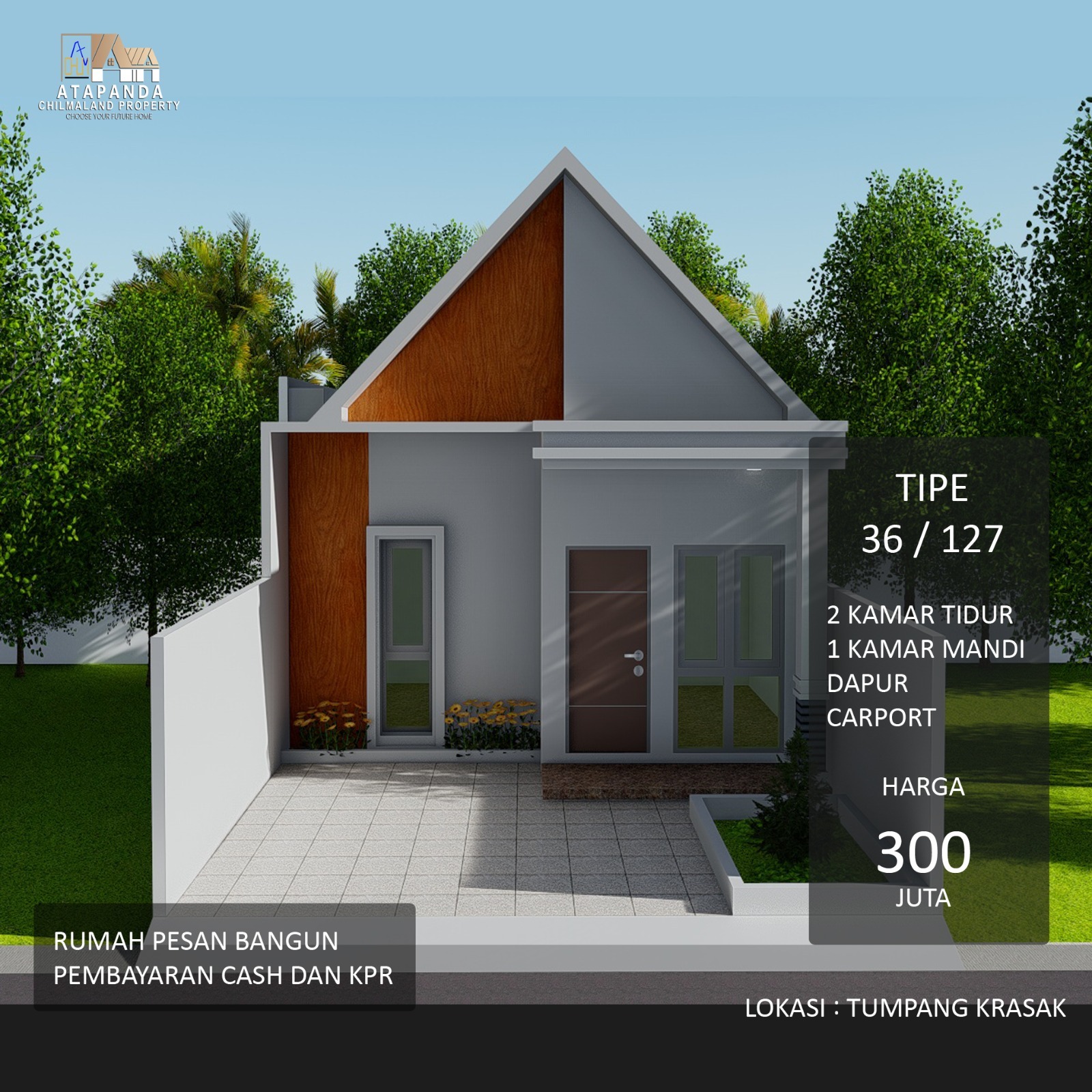 Rumah Dijual Desain Scandinavian di Tumpang Krasak Kudus