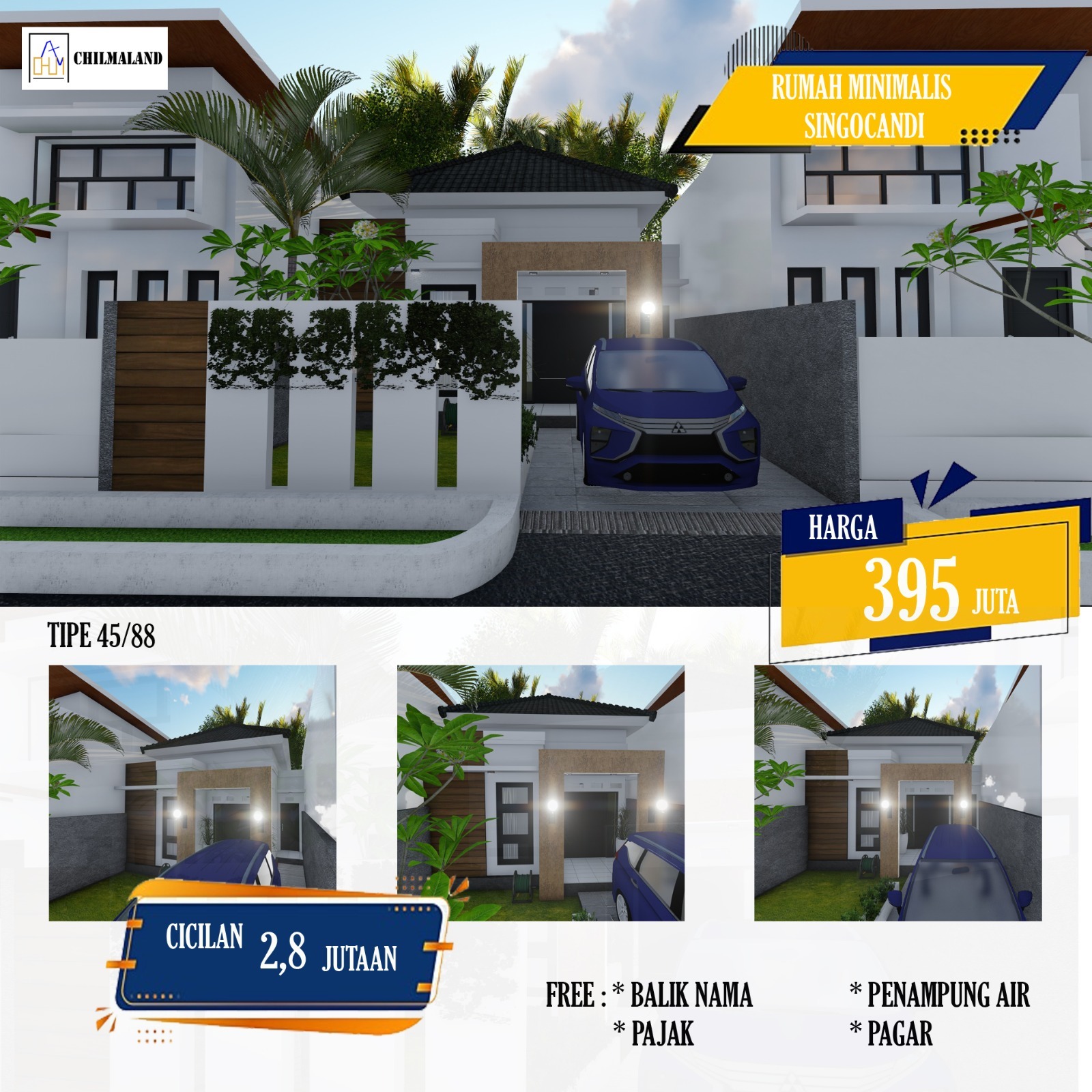 Rumah di Singocandi Kudus Dijual Desain Modern Custom
