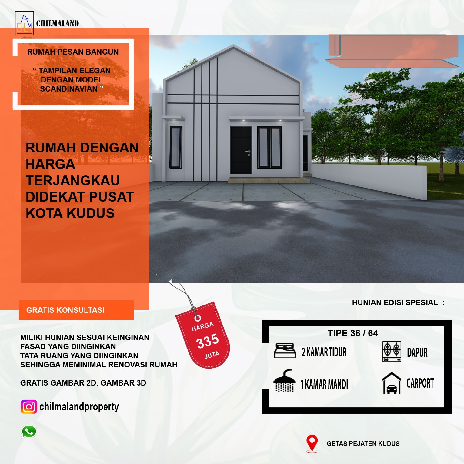 Rumah Dijual Desain Modern Lokasi Strategis