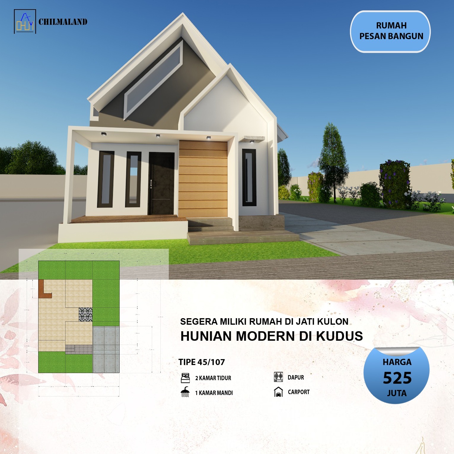 Jual Rumah Desain Modern Jati Kulon Lokasi Kudus Jateng