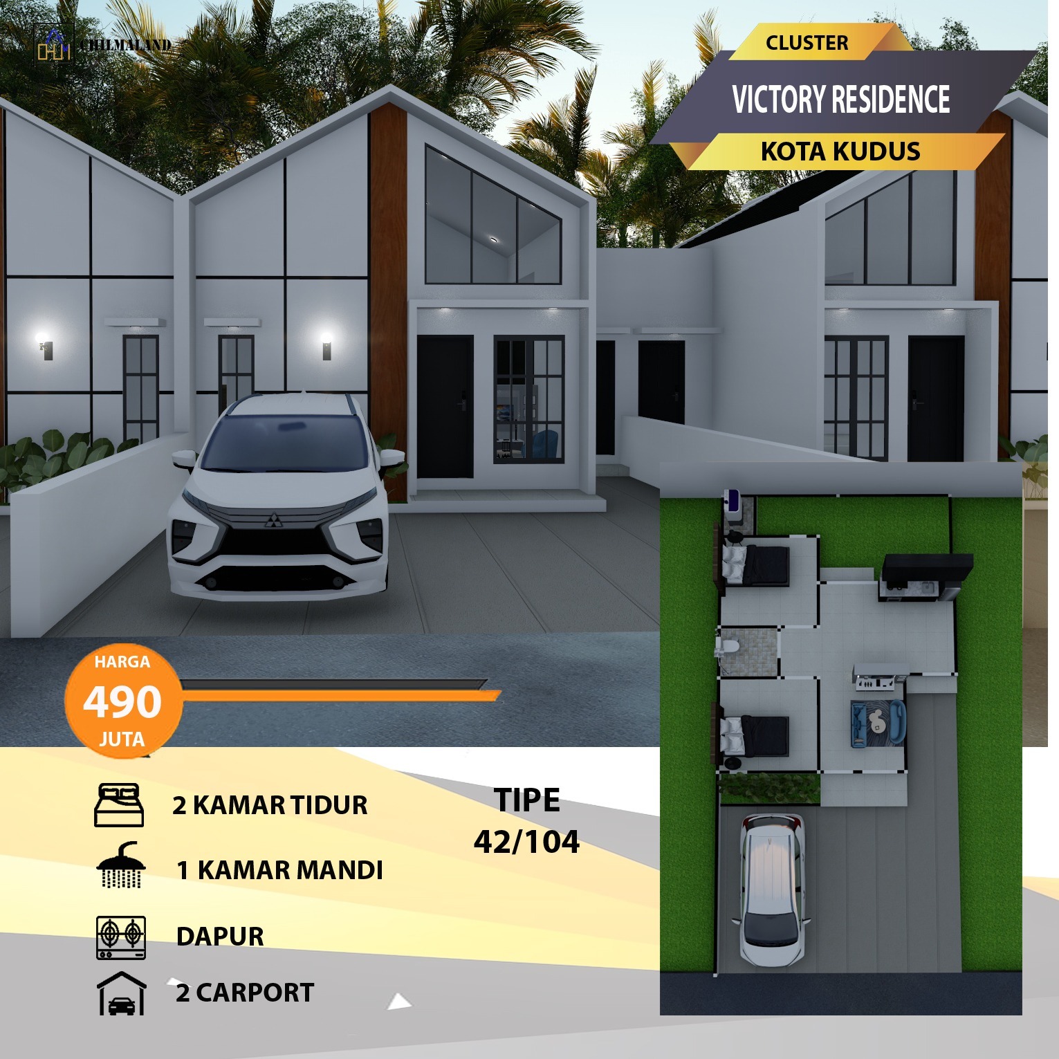 Rumah Dijual di Prambatan Lor Kudus Desain Modern