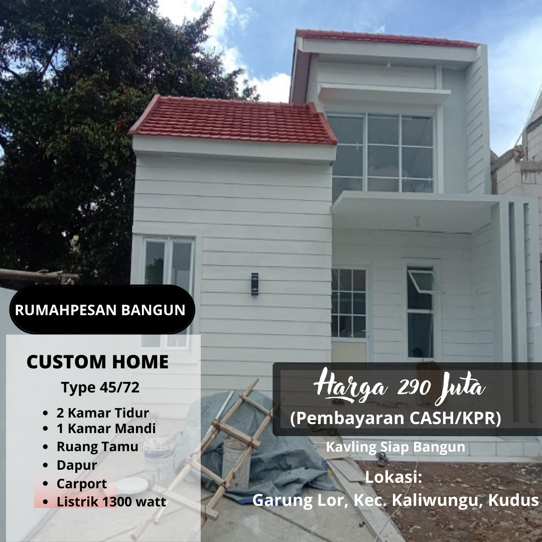 Dijual Rumah Pesan Bangun Lokasi Strategis Garung Lor Kudus