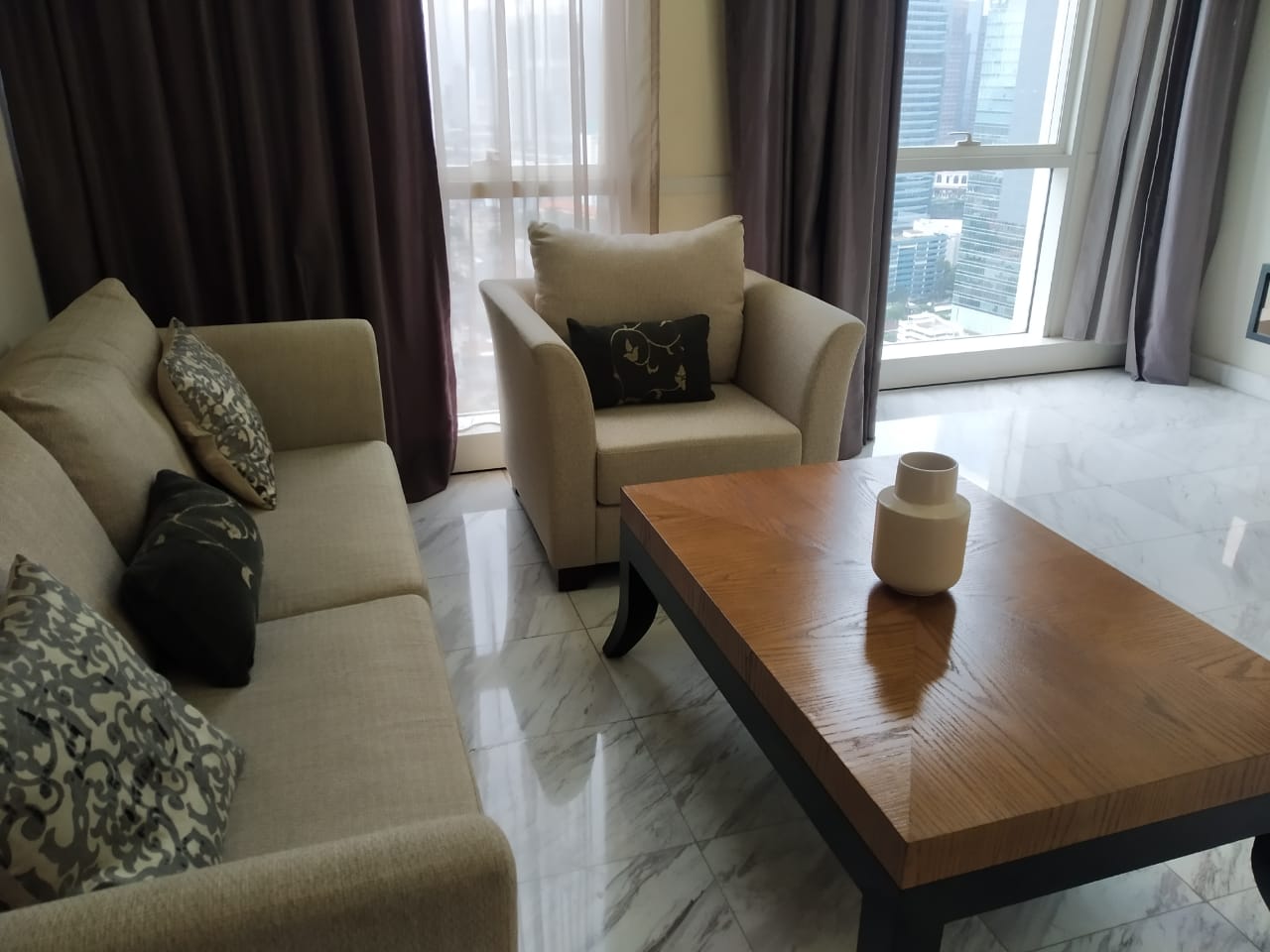 Disewakan Apartemen The Peak Sudirman Tipe 2 Kamar Tidur Kondisi Fully Furnished