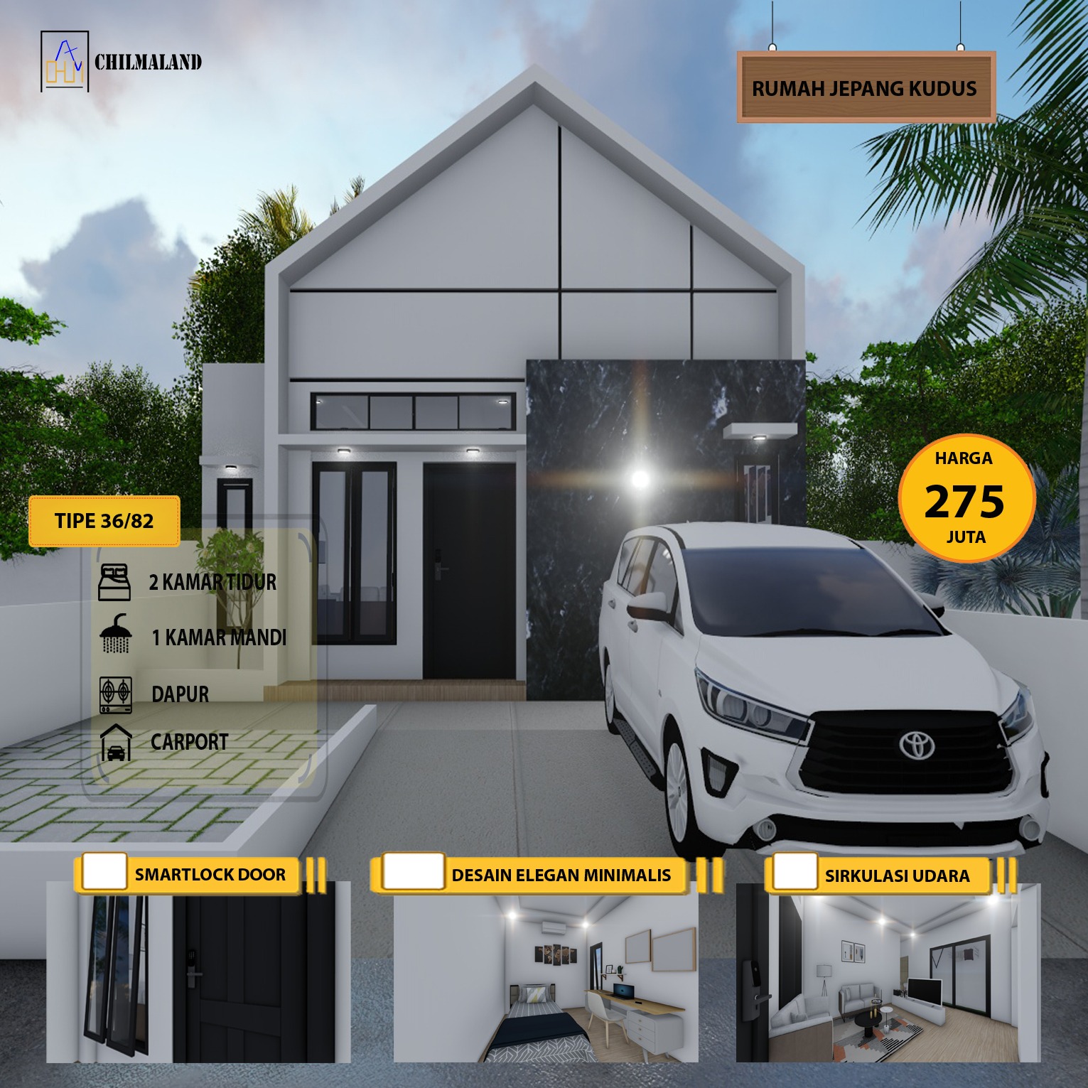 Jual Rumah Modern Pesan Bangun Jepang Kudus Jateng