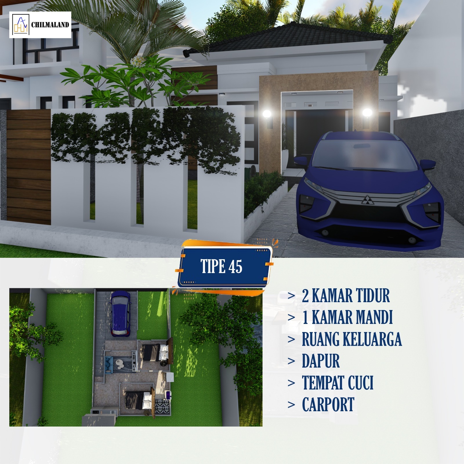 Jual Rumah Modern, Elegant Type 45, 2 Kamar Tidur Lokasi Kudus Jateng