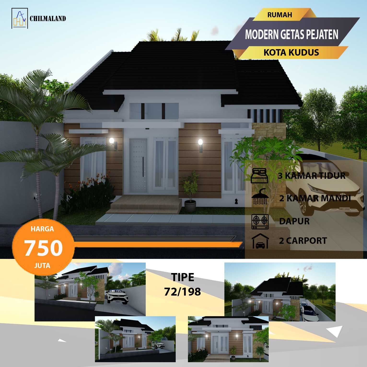 Jual Rumah Desain Mewah Lokasi Strategis di Getas Pejaten