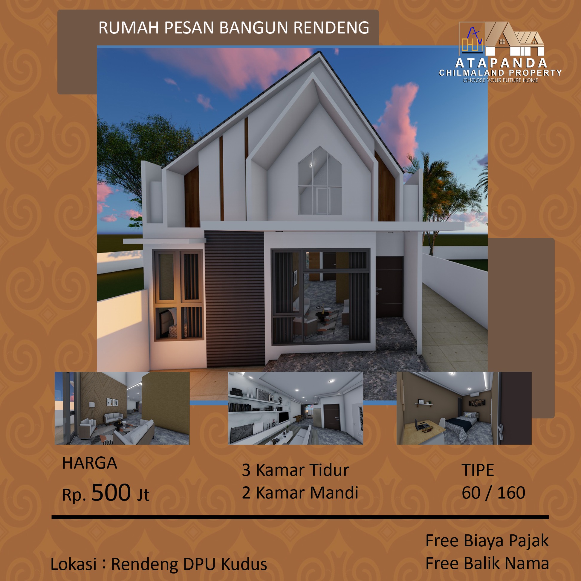 Jual Rumah Baru Pesan Bangun di Rendeng DPU Kudus