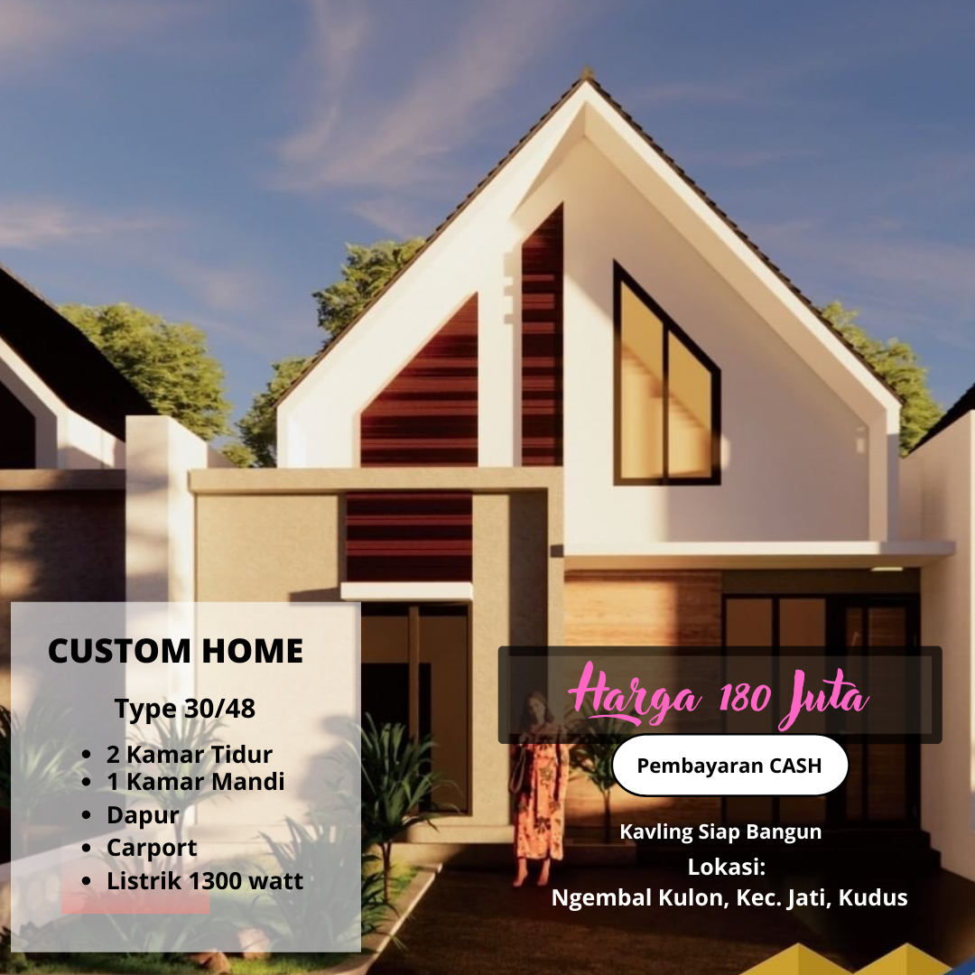 Dijual Rumah Kavling Custom Pesan Bangun di Ngembal Kulon Kudus