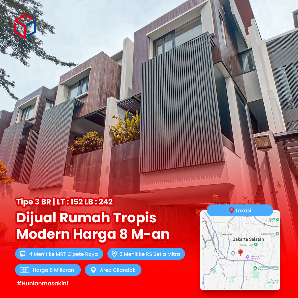 Dijual Townhouse di cilandak Jakarta Selatan - Likungan nyaman