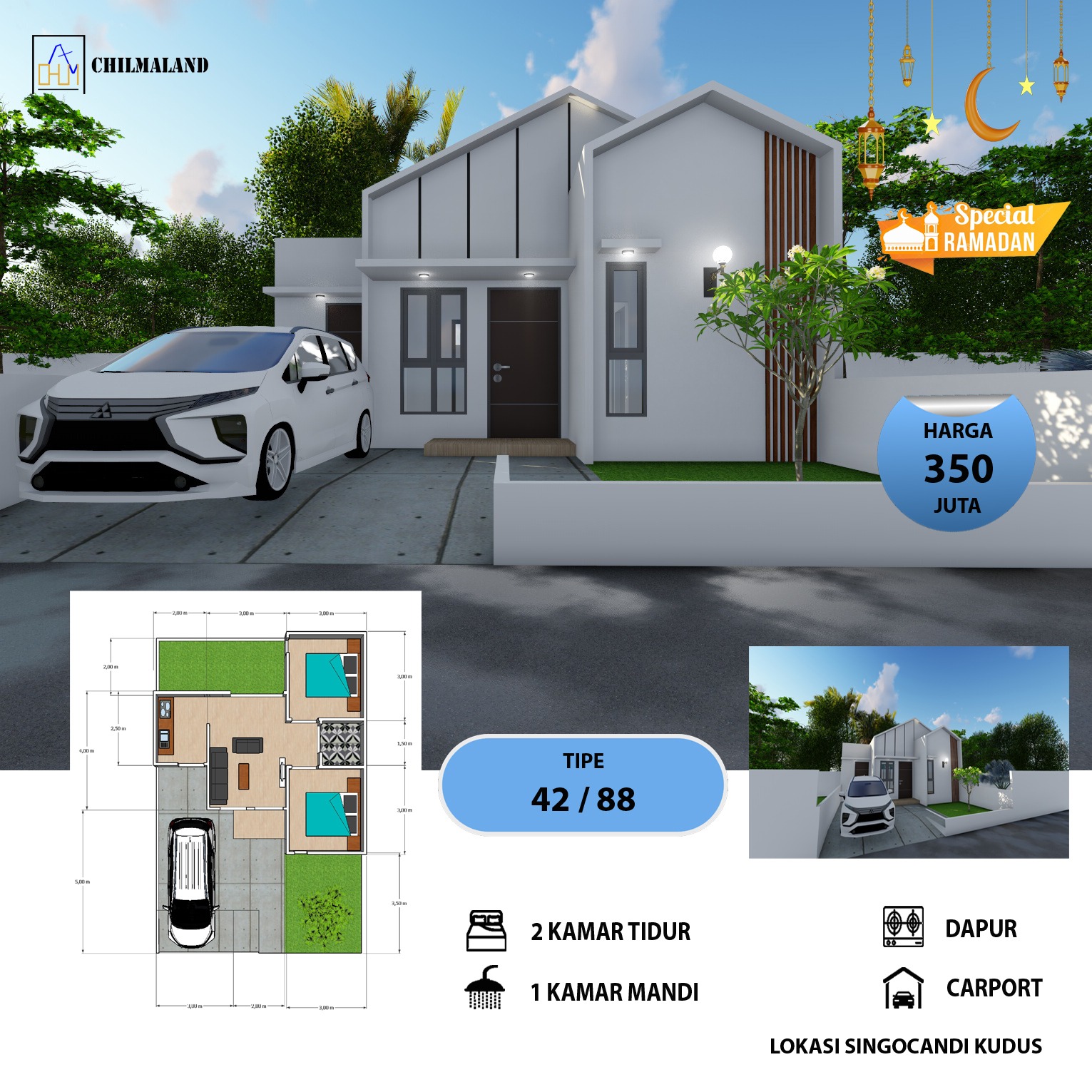 Dijual Rumah Pesan Bangun Modern Singocandi Kudus Jateng