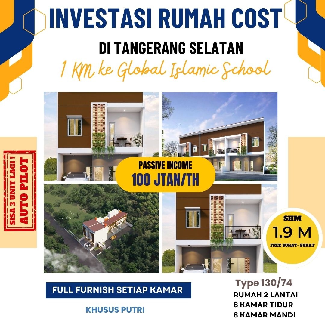 INVESTASI RUMAH KOST DI TANGERANG SELATAN LOKASI DEKAT KAMPUS UNPAM