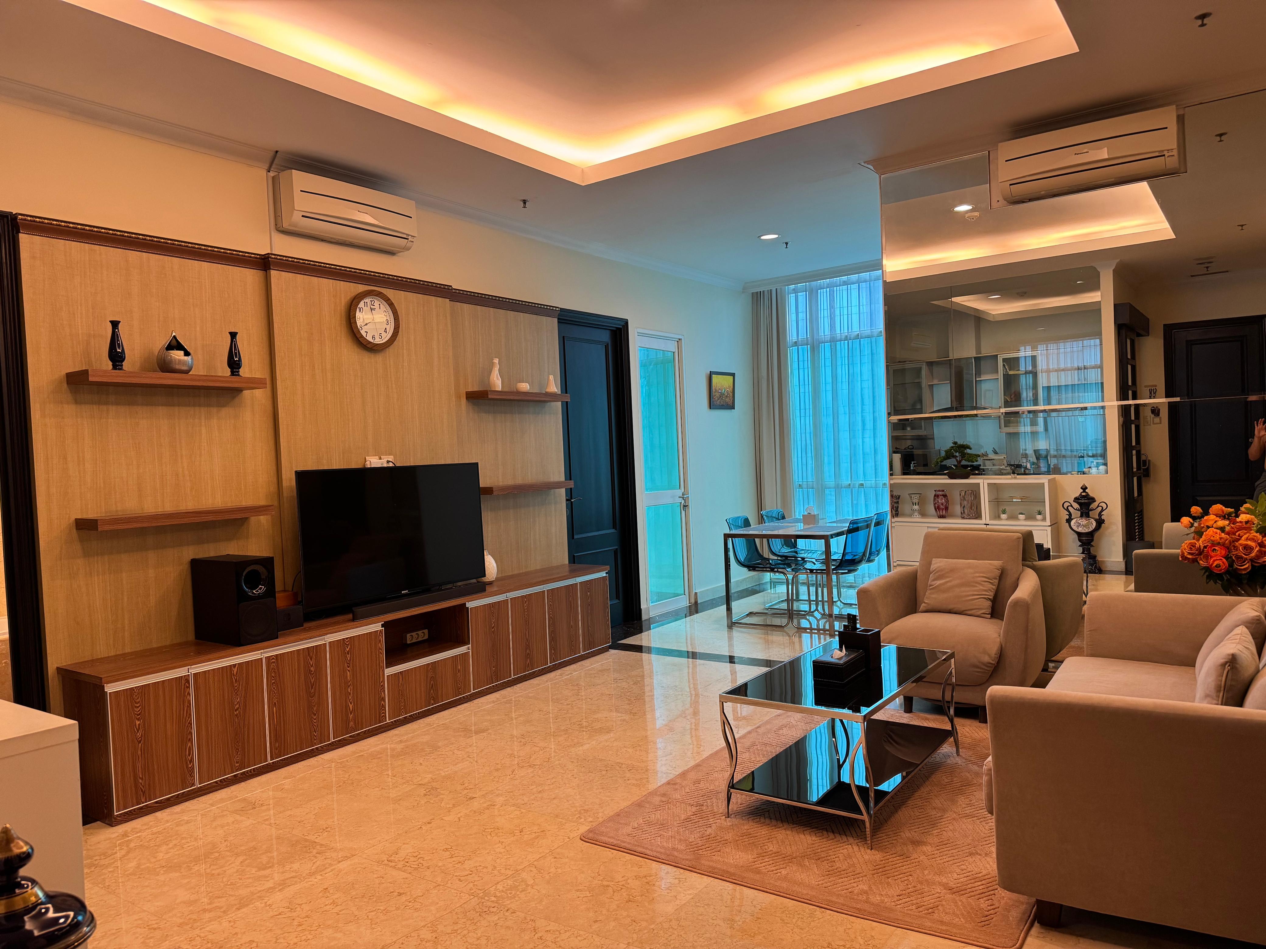 Disewakan Apartemen Bellagio Mansion Tipe 3 Kamar Tidur Kondisi Fully Furnished