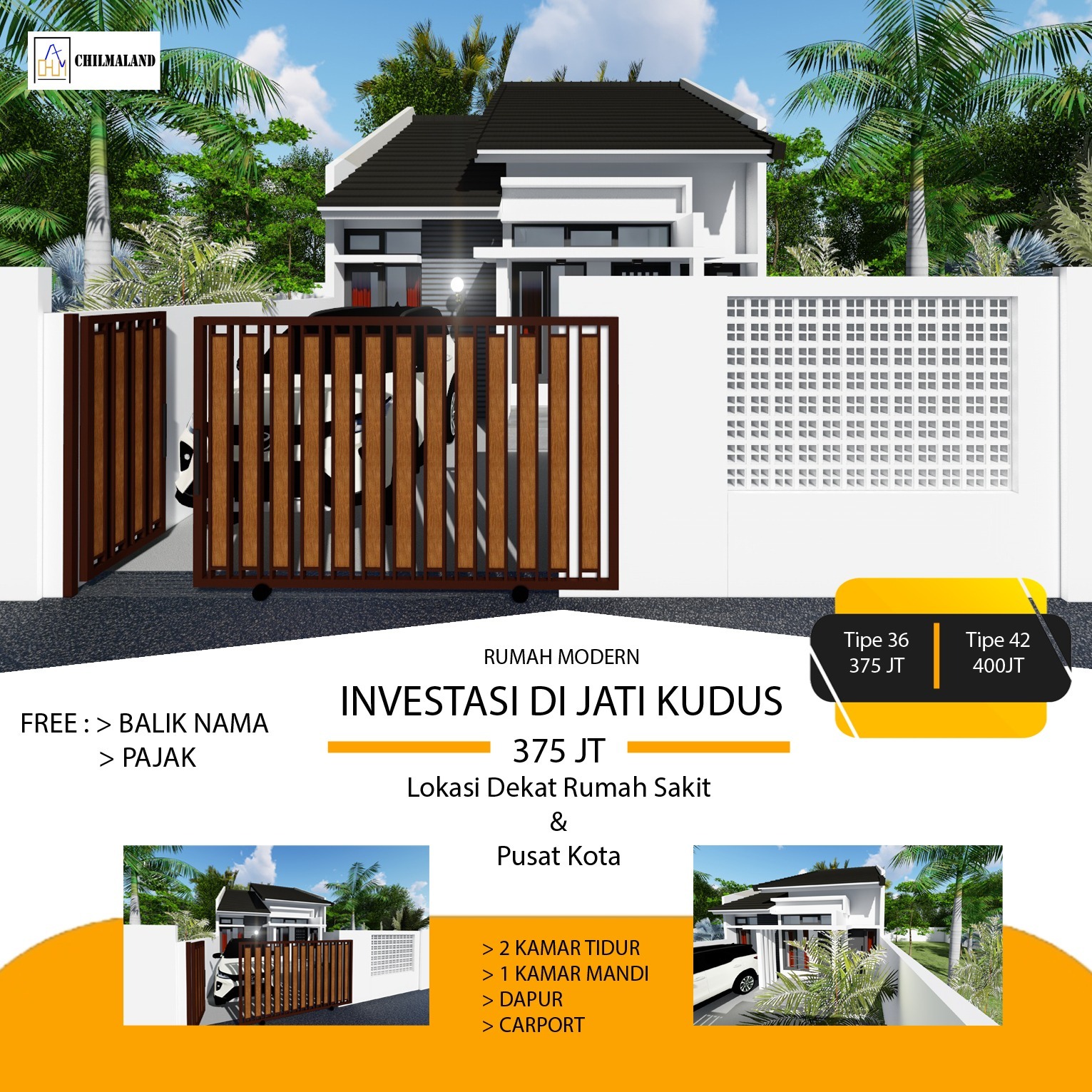 Jual Rumah Scandivian Lokasi Strategis Dekat Kota Kudus  Jateng Harga Terjangkau
